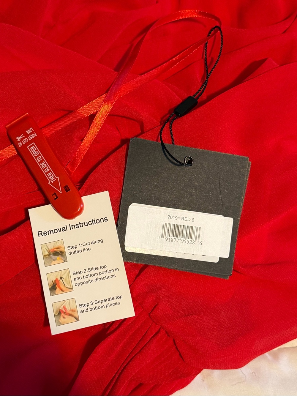 Mac Duggal Red Ruffle-Hem Mini - Picture 9 of 10